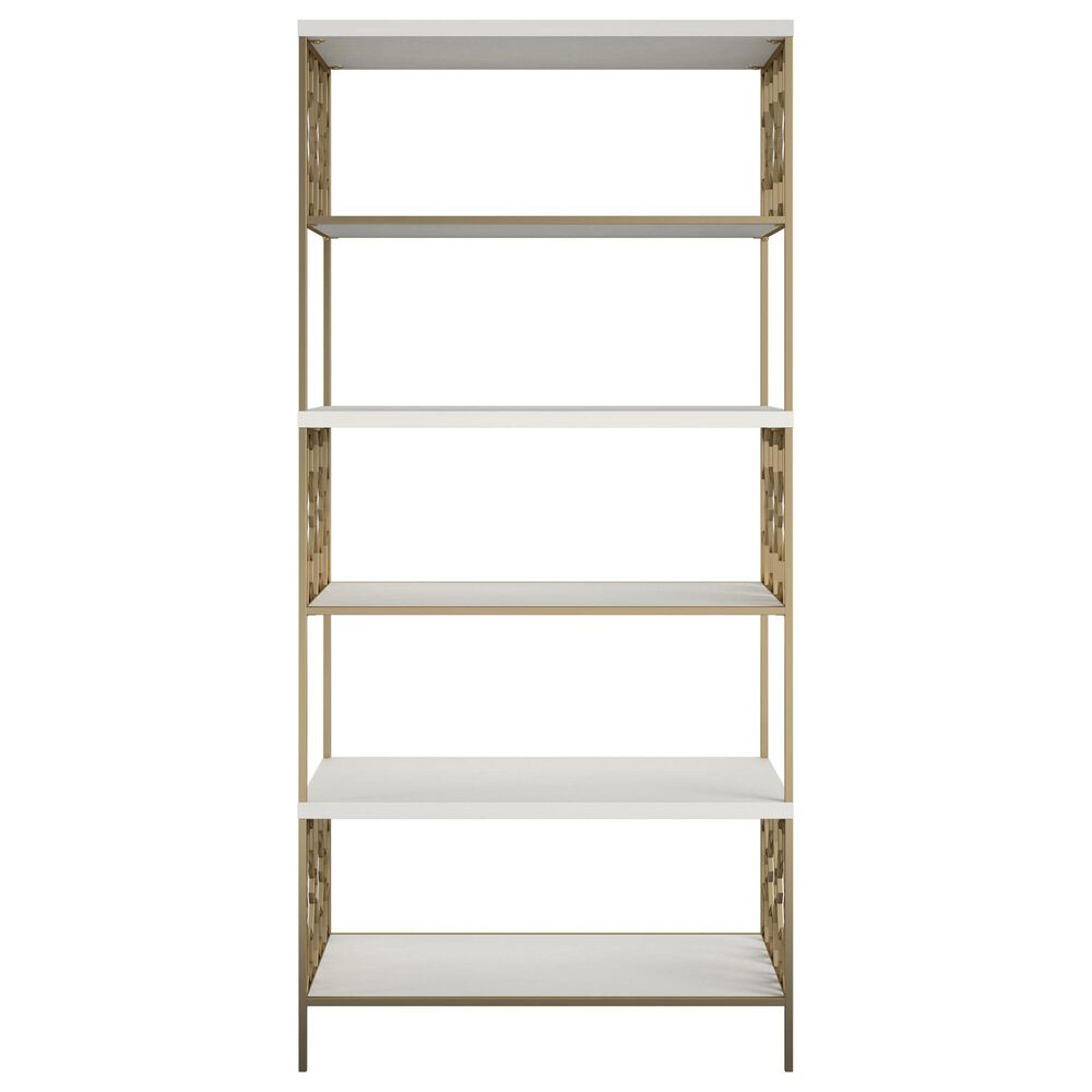 DHP Ella 5-Shelf Bookcase in White, , large