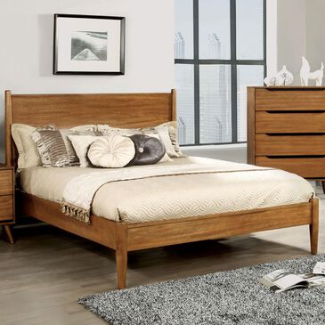 Furniture of America Ruiz Queen Platform Bed in Oak, , large