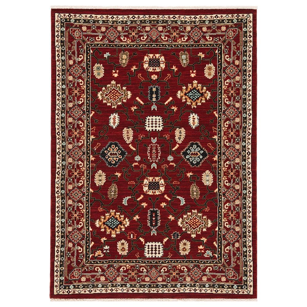Oriental Weavers Lilihan Oriental 043S6 2"6" x 12" Red and Black Runner, , large