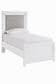 Ashley Maeling Twin Upholstered Panel Bed in White and Gray, , large