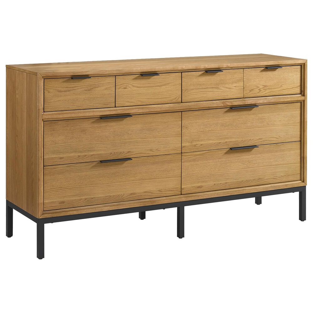 Hawthorne Furniture Newport 5-Piece Queen Panel Bedroom Set in Natural Oak, , large