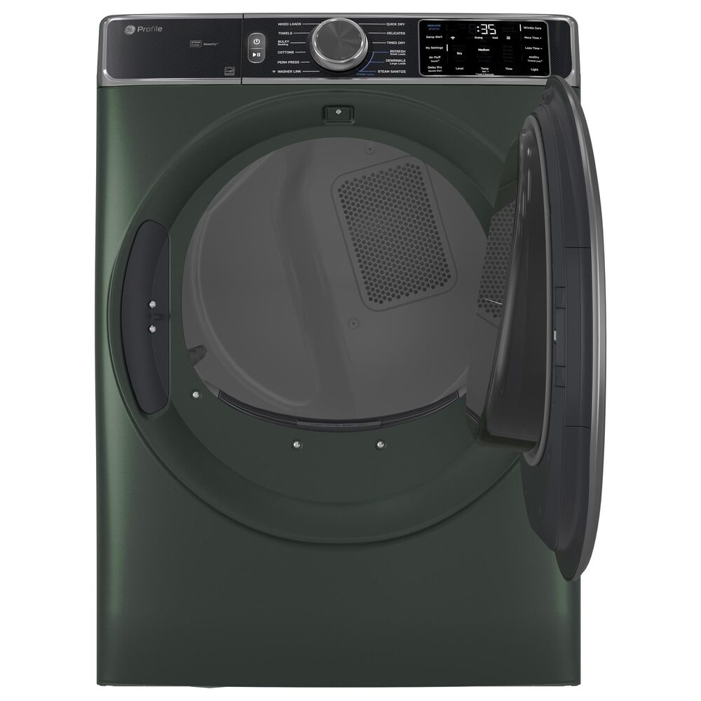 GE Profile 7.8 Cu Ft Front Load Electric Steam Dryer in Jade Green, , large