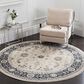 Safavieh Lyndhurst 7" Round Light Beige and Anthracite Area Rug, , large