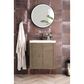 James Martin Vanities Linden 24" Single Bathroom Vanity in Whitewashed Walnut with 5 cm White Glossy Resin Top and Rectangular Sink, , large
