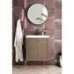 James Martin Vanities Linden 24" Single Bathroom Vanity in Whitewashed Walnut with 5 cm White Glossy Resin Top and Rectangular Sink, , large