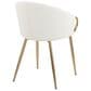 Lumisource Claire Chair in White/Gold, , large