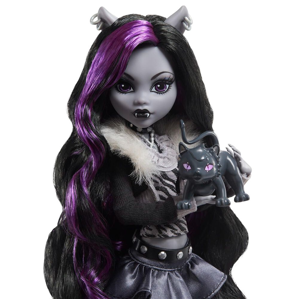 Monster High Monster High Reel Drama Doll - Clawdeen Wolf in Black and White, , large