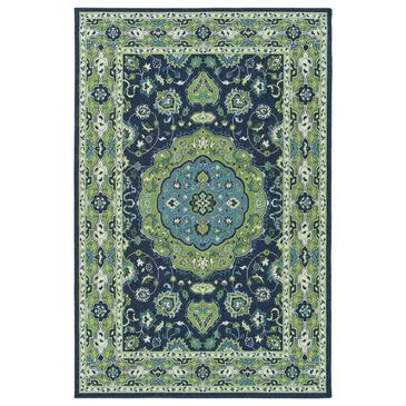 Kaleen Rugs Sunice 1"9" x 3" Navy, Lime Green, Ivory and Light Blue Area Rug, , large