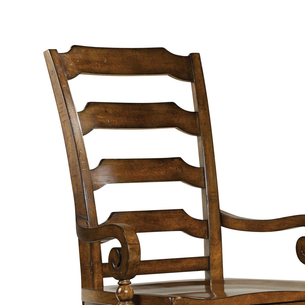 Hooker Furniture Tynecastle Ladderback Arm Chair in Chestnut &#40;Set of 2&#41;, , large