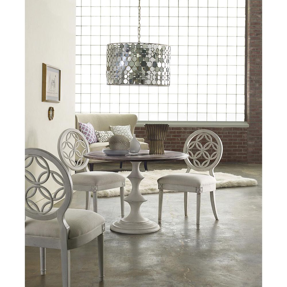 Hooker Furniture Melange Brynlee 42&quot; Table in Walnut and White - Table Only, , large