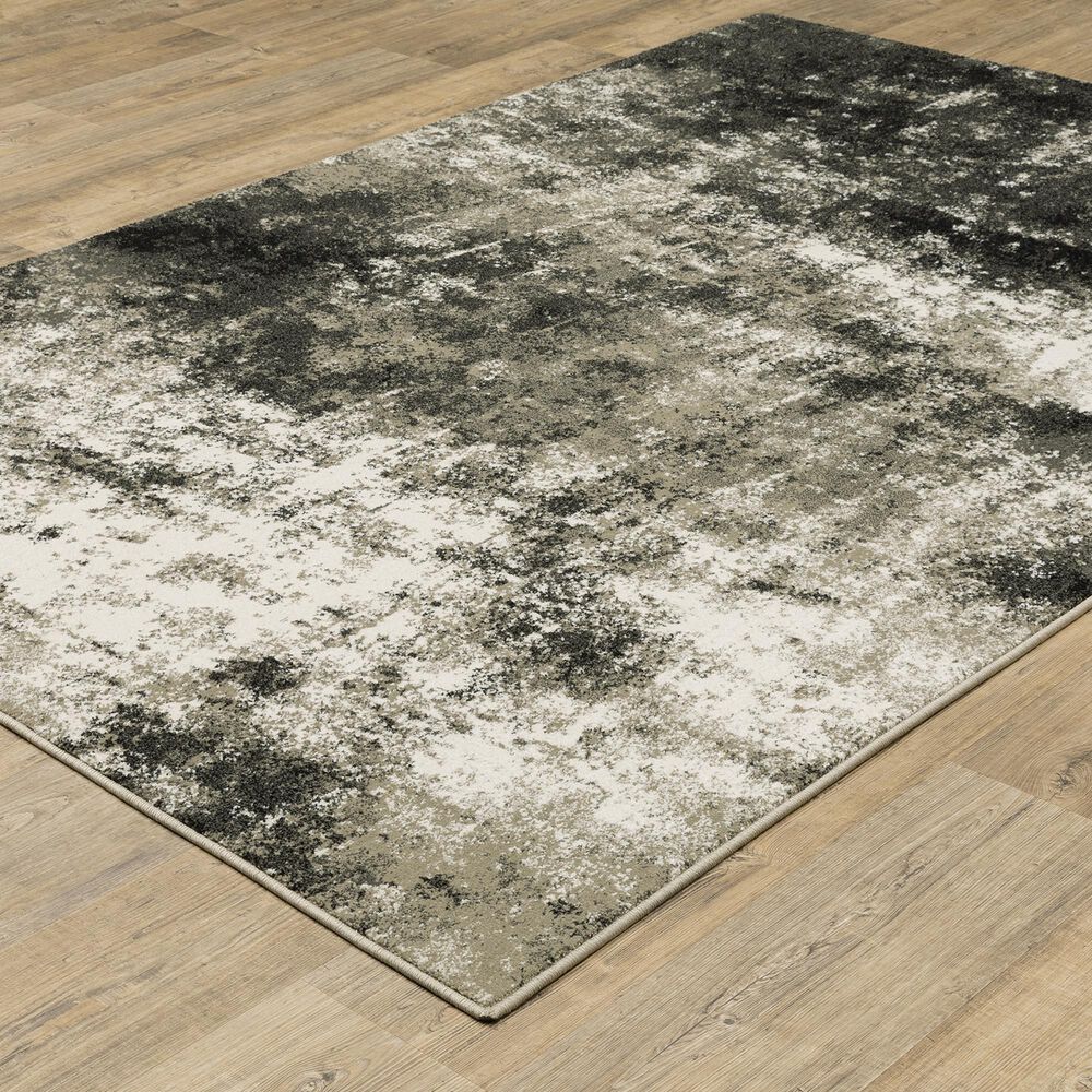 Oriental Weavers Venice Rimini 6&#39;7&quot; x 9&#39;2&quot; Charcoal and Beige Area Rug, , large