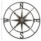 Creative Coop 30" Round Metal Compass Wall Decor in Distressed Silver, , large
