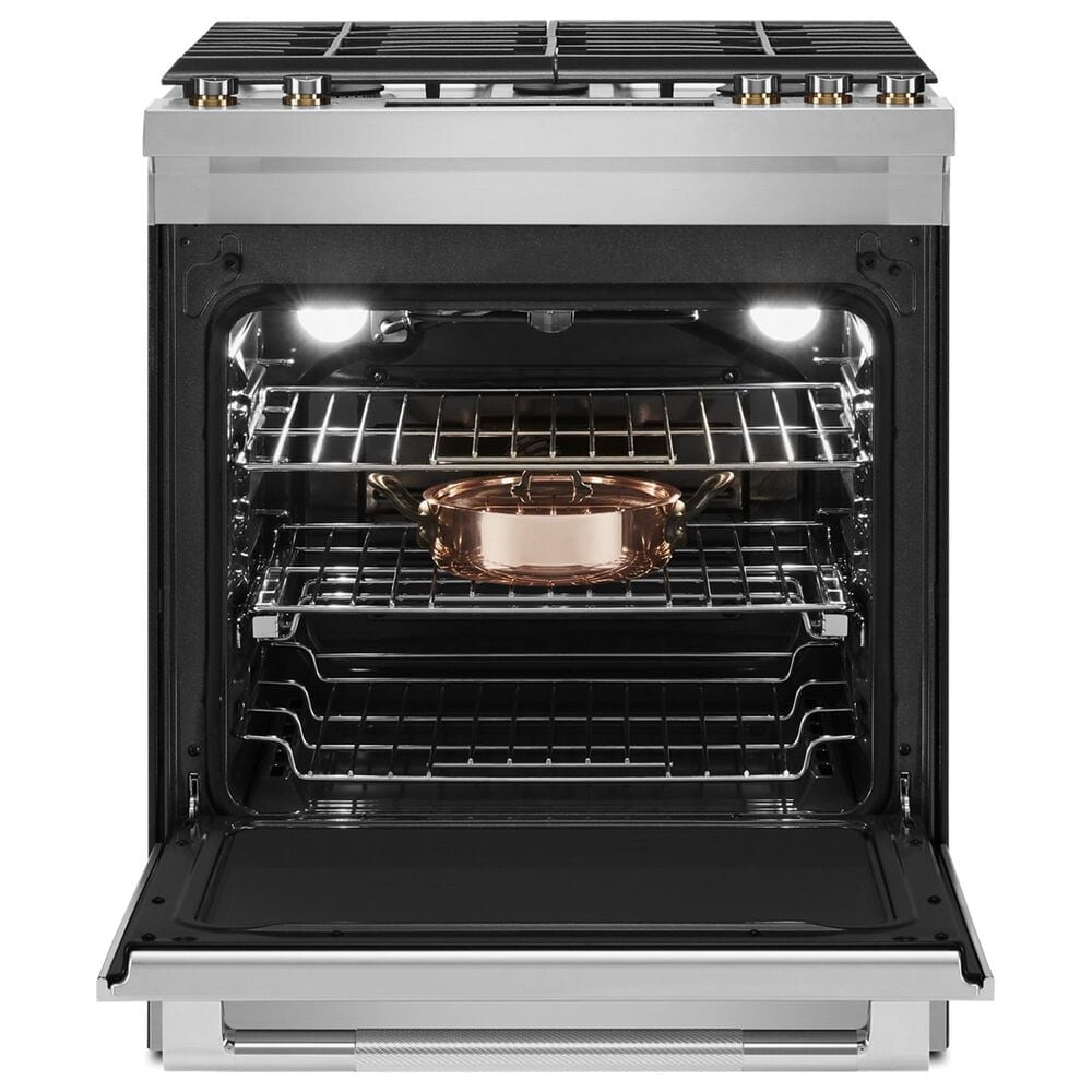 JennAir 5.8 Cu. Ft. Slide-In Gas Range with Convection in Stainless Steel and Black, , large