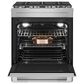 JennAir 5.8 Cu. Ft. Slide-In Gas Range with Convection in Stainless Steel and Black, , large