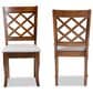 Baxton Studio Verner Side Chair with Grey Cushion in Walnut Brown (Set of 2), , large