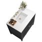 James Martin Vanities Myrrin 36" Vanity in Carbon Oak with 3 cm White Zeus Quartz Top, , large