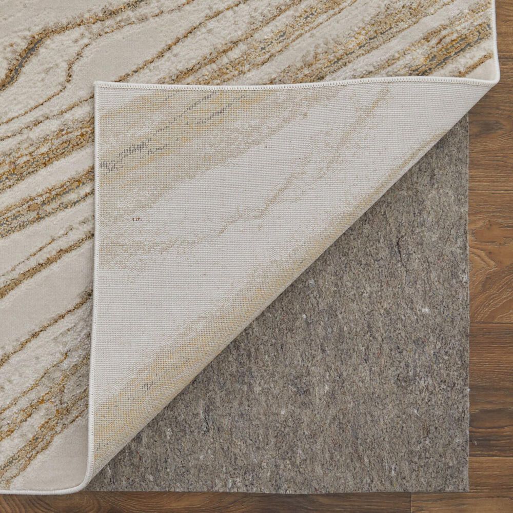 Feizy Aura 3&#39;11&quot; x 6&#39; Ivory and Gold Area Rug, , large