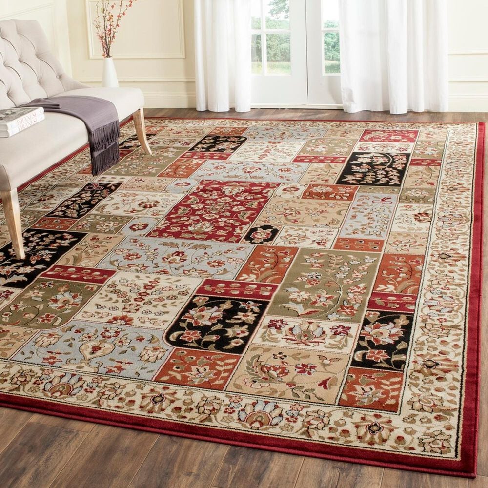 Safavieh Lyndhurst LNH318 9&#39; x 12&#39; Multicolor and Ivory Area Rug, , large
