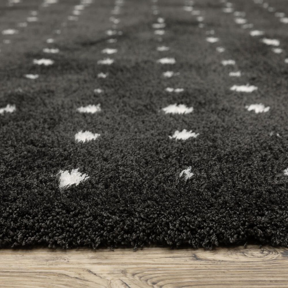 Oriental Weavers Galileo GAL04 Black and Ivory 2&#39;3&quot; x 7&#39;6&quot; Runner, , large