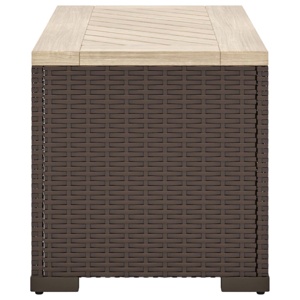Homestyles Palm Springs 3-Piece Patio Set with Storage Table in Brown, , large