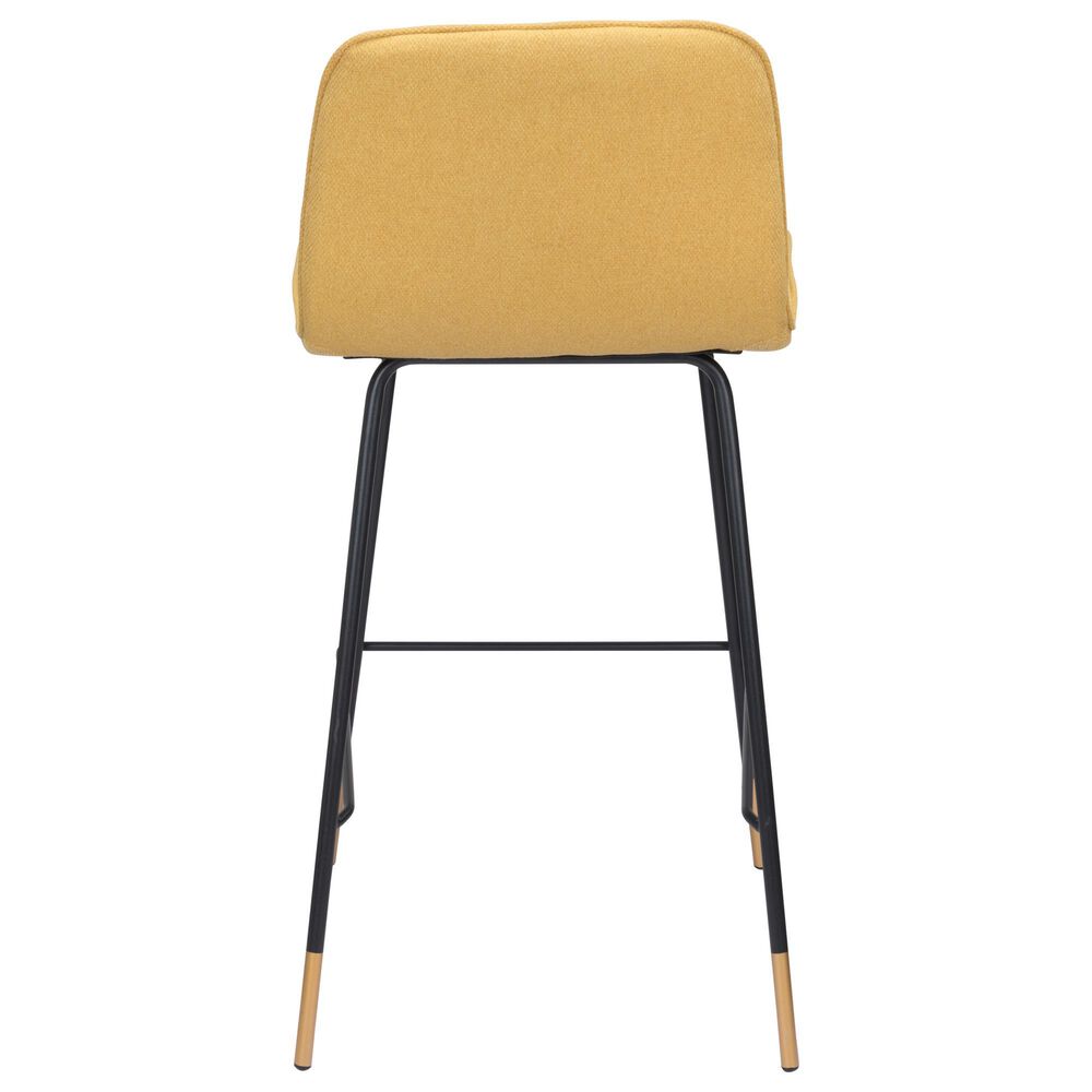 Zuo Modern Var Counter Stool in Yellow and Black, , large