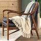 Classic Home Kiannah Leather Accent Chair in Blue, , large