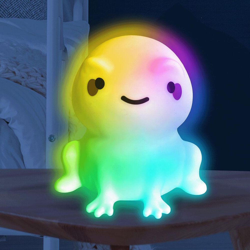 InnoVibe Color-Changing Squishy Frog RGB Touch Night Light, , large