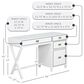 Linon Home Decor Peggy Side Storage Desk in White, , large
