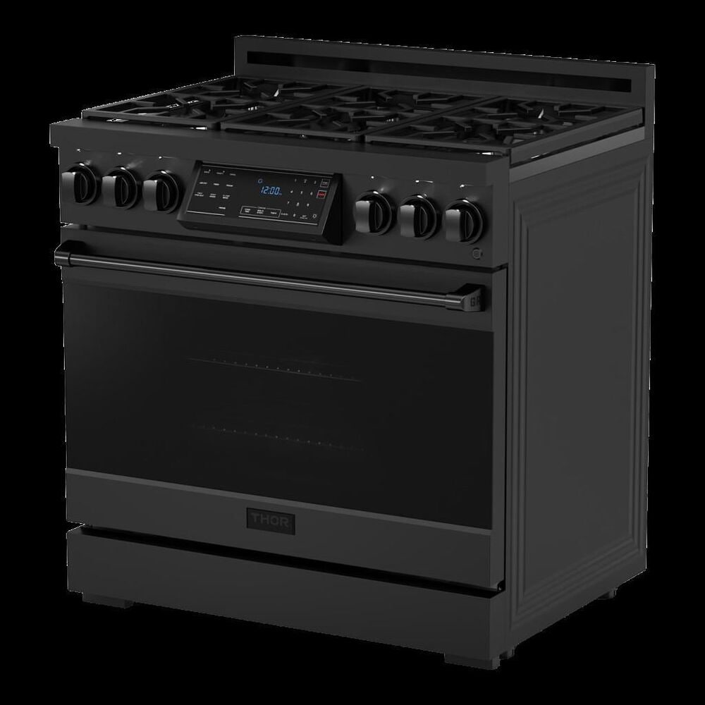 Thor Kitchen Gordon Ramsay 6 Cu. Ft. Professional Natural Gas Range in Black, , large