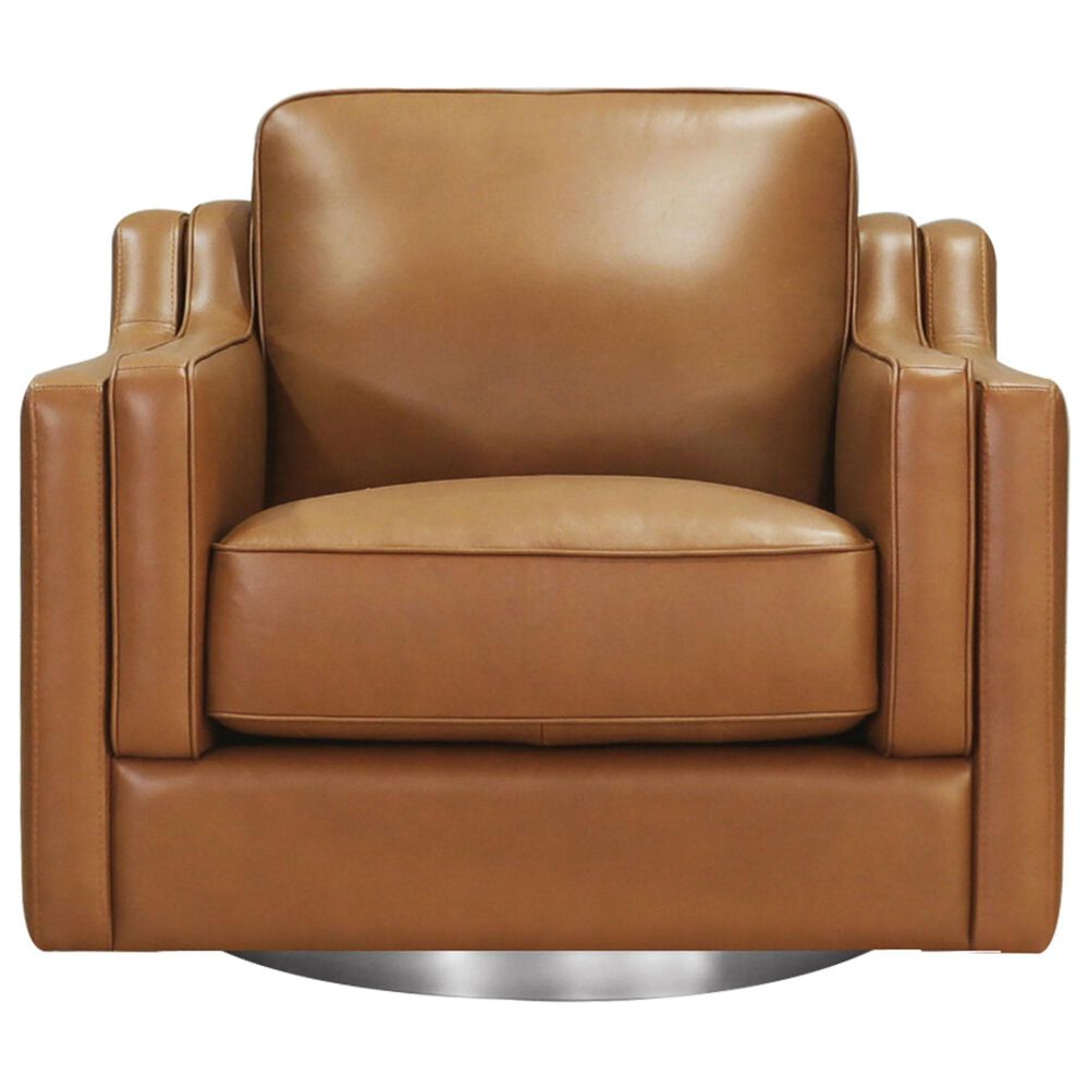 Hydeline Bella Swivel Chair in Cognac Brown, , large