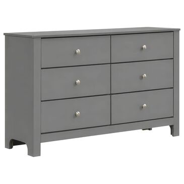 Mayberry Hill Sami 6 Drawer Dresser in Grey, , large