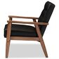 Baxton Studio Sorrento Lounge Chair in Black, , large