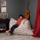 Jaxx Saxx 5.5" Huge Bean Bag Lounger in Silver, , large