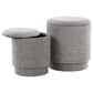 Lumisource Marla 2-Piece Upholstered Ottoman Set in Grey, , large