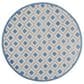 Nourison Aloha ALH26 4" Round Blue and Grey Indoor/Outdoor Area Rug, , large