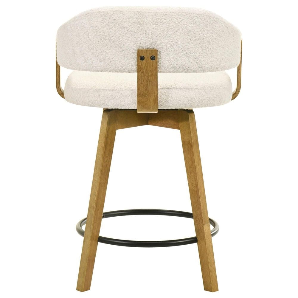 Armen Living Callah Swivel Counter Height Stool in Amber Glow, , large