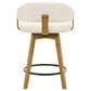 Armen Living Callah Swivel Counter Height Stool in Amber Glow, , large