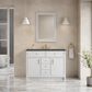 James Martin Bellshire 48" Single Bathroom Vanity in Bright White with 3 cm Parisien Bleu Silestone Top and Rectangular Sink, , large