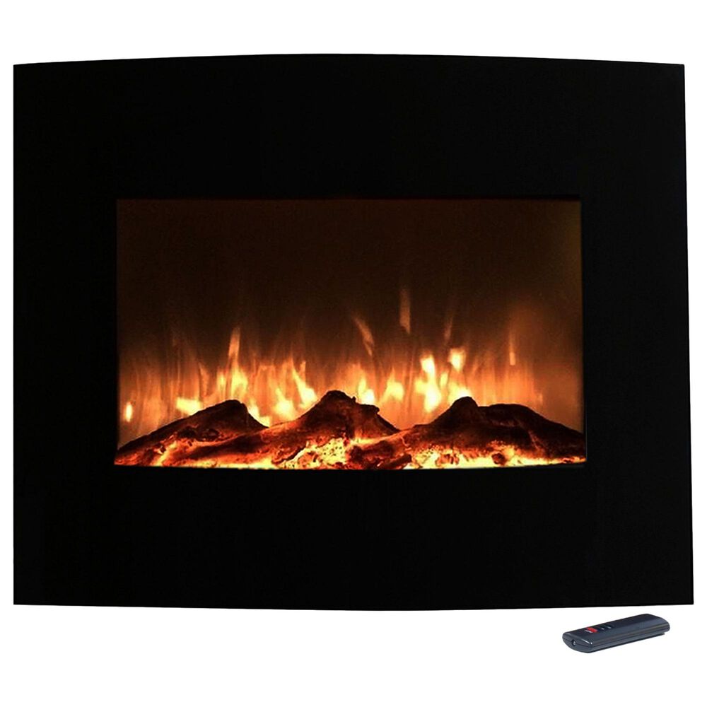 Timberlake Northwest 25" Electric Fireplace with Wall Mount in Black