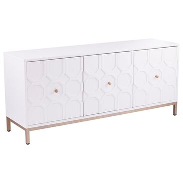 Southern Enterprises Gramdlynn 3-Door Accent Cabinet in White, , large