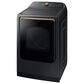 Samsung 5.5 Cu. Ft. Smart Top Load Impeller Washer and 7.4 Cu. Ft. Electric Dryer in Brushed Black, , large