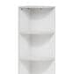 HOMLUX 5-Tier Corner Open Shelf Bookcase in White, , large