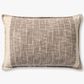 Loloi 16" x 26" Lumbar Throw Pillow in Brown and Ivory, , large