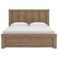 Ashley Oliandon King Panel Bed Dresser Chest and 2 Nightstands in Light Brown, , large