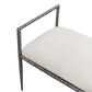 Furniture of America Lalia Metal Padded Upholstered Bench in Gun Metal, , large