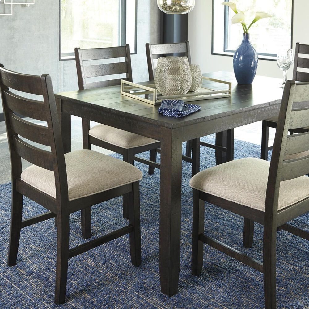 Ashley Rokane 7-Piece Dining Set in Light Brown, , large