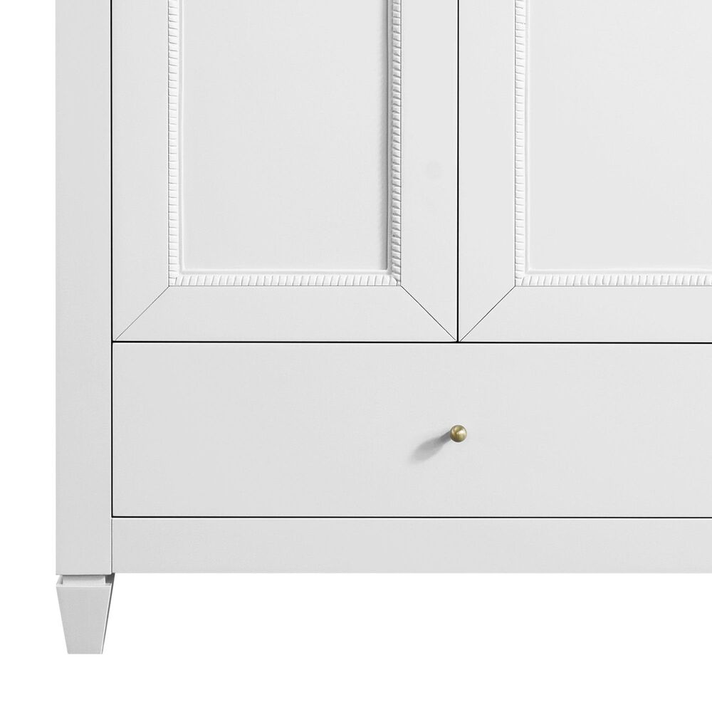 37B Claudine 30" Single Bathroom Vanity in Bright White with Glossy White Composite Stone Top and Backsplash, , large