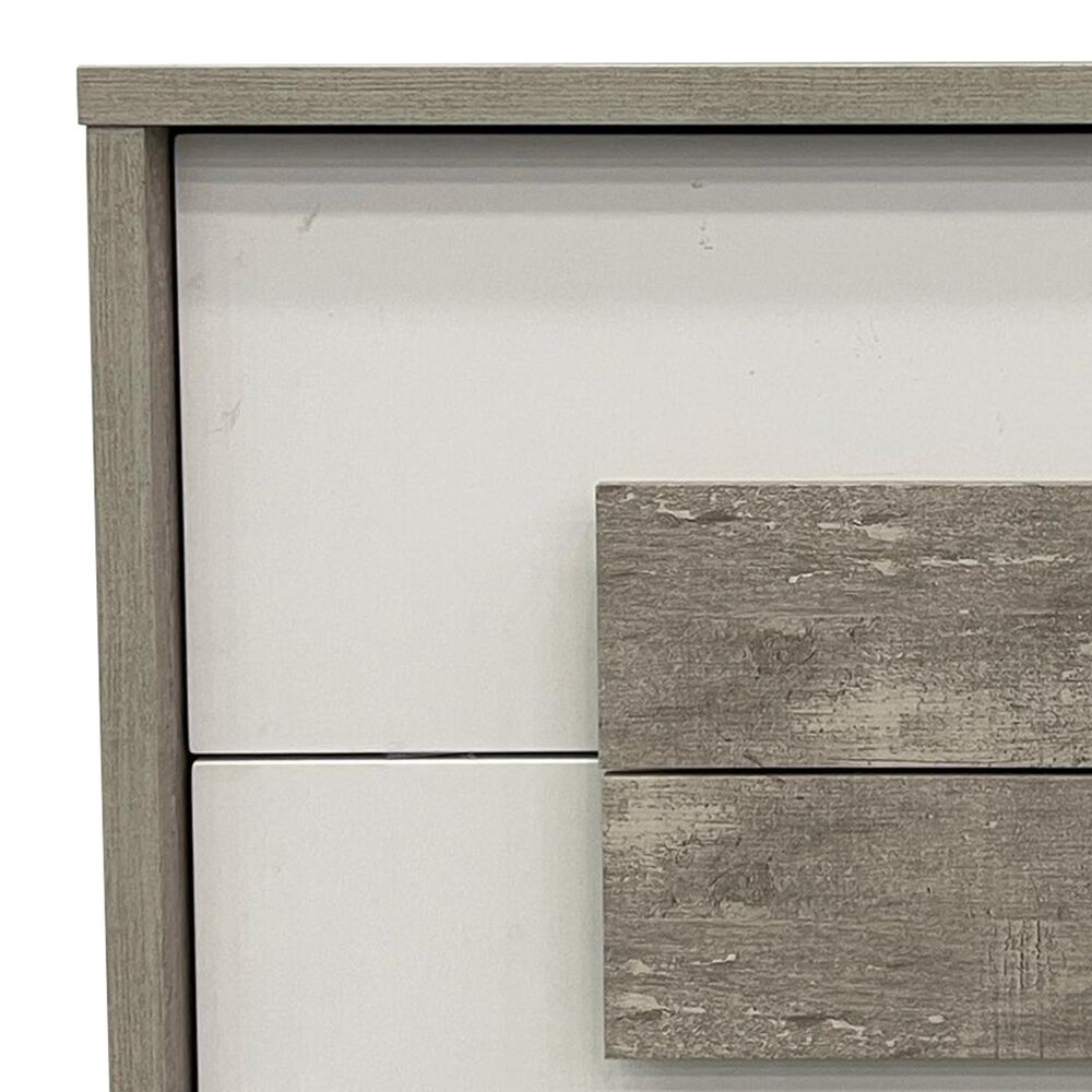 Mayberry Hill San Matteo 2-Drawer Nightstand in Ash Gray and White, , large