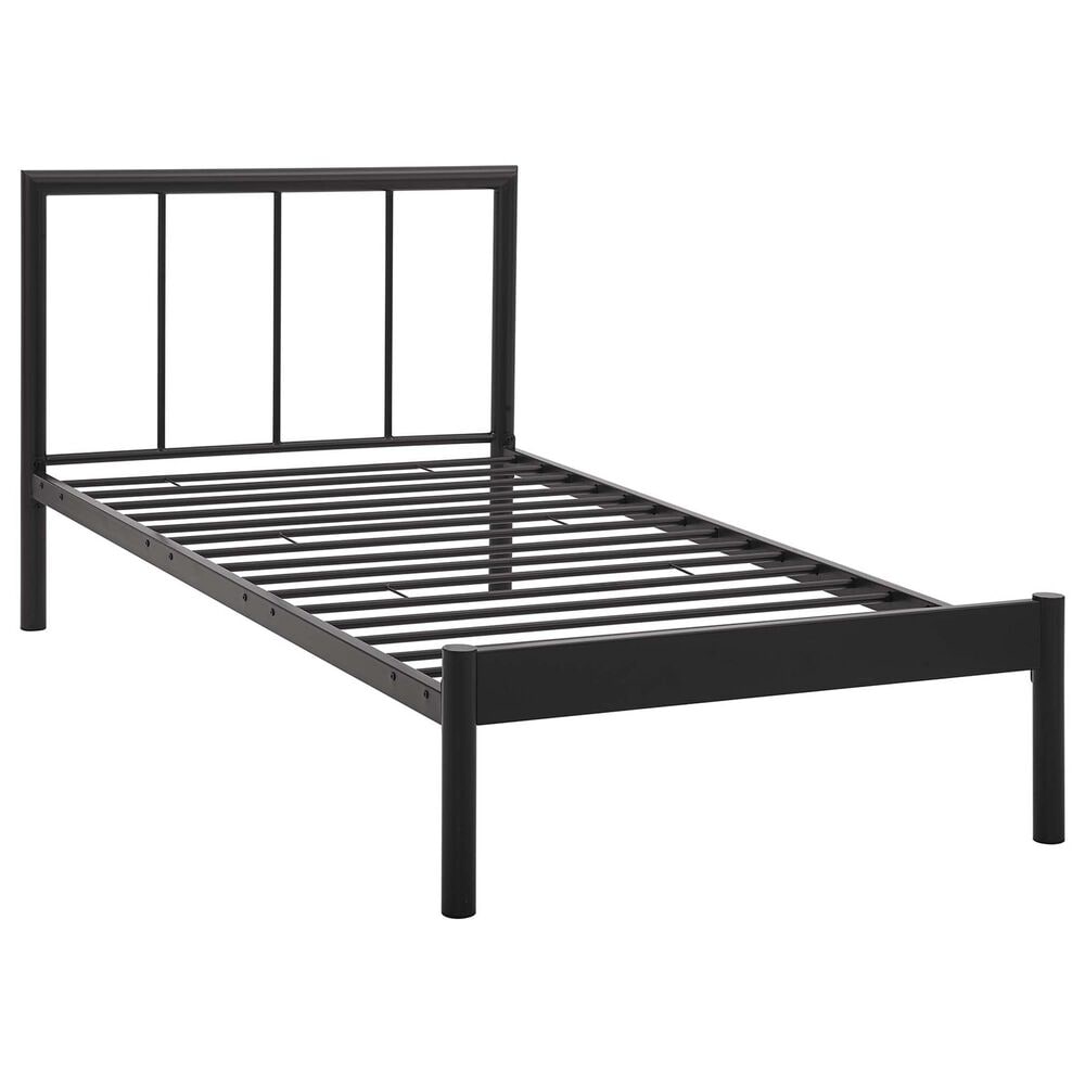 Modway Gwen Twin Platform Bed Frame in Brown, , large