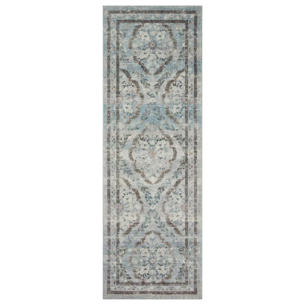 Rifle Paper Co. x Loloi Courtyard 2"6" x 9"6" Chateau Blue Runner, , large